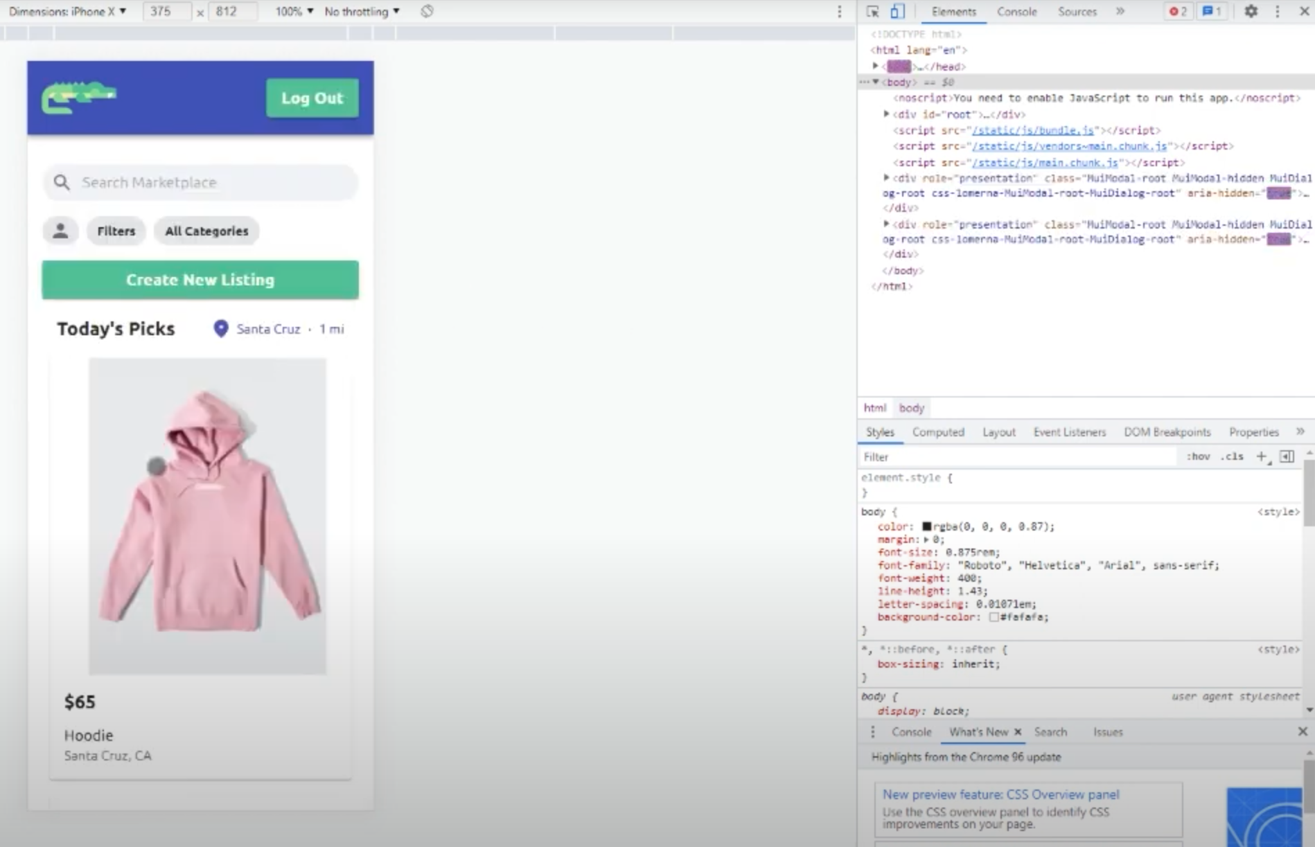 Facebook Marketplace Replica